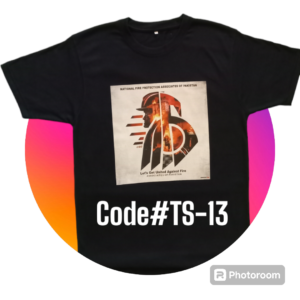 Cotton T-Shirt in Black - Design Code# TS-13