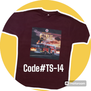 Cotton T-Shirt in Maroon - Design Code# TS-14